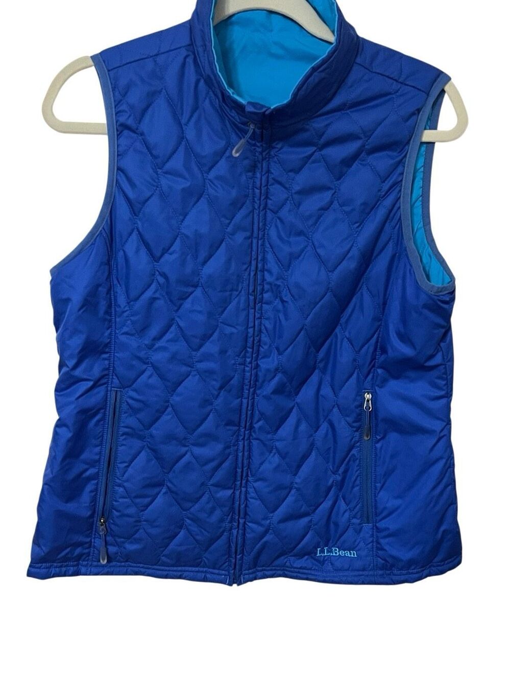 L.L. Bean reversible sleeveless quilted classic vest sz M